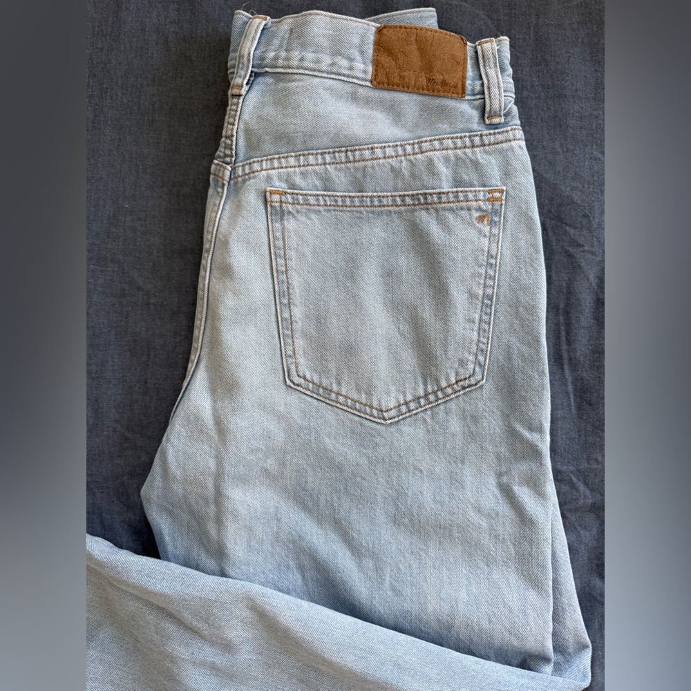 Madewell 90’s Straight Crop 100% Cotton Size 29 Light Wash - Picture 5 of 7